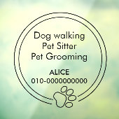 Schattigee Paw Pet Business Services Auto Vrachtwa Raamsticker (Vel 3)