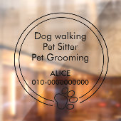 Schattigee Paw Pet Business Services Auto Vrachtwa Raamsticker (Vel 2)