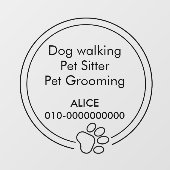 Schattigee Paw Pet Business Services Auto Vrachtwa Raamsticker (Vel)