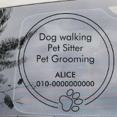 Schattigee Paw Pet Business Services Auto Vrachtwa Raamsticker