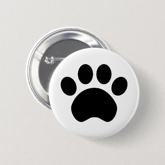 Schattigee Paw Print Button (Voorkant /achterkant)