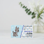 Schattigee Paw Print Dierenartsenkaart Visitekaartje (Staand voorkant)