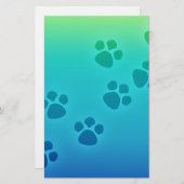 Schattigee Paw Print Dierlijke Tracks Briefpapier (Voorkant / Achterkant)