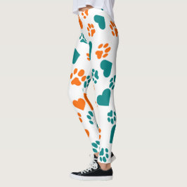 Schattigee Paw Print & Hearts Leggings – Sinaasapp