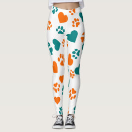 Schattigee Paw Print & Hearts Leggings – Sinaasapp