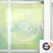 Schattigee Paw Print Hondenvriendelijk Café Teken  Raamsticker (Huis)