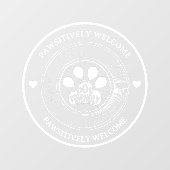 Schattigee Paw Print Hondenvriendelijk Café Teken  Raamsticker (Vel)