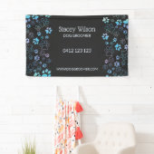 Schattigee Paw Print Pattern Pet Groomer Business  Spandoek (Insitu)