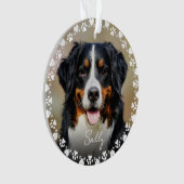 Schattigee Paw Prints en Harten Lijst Custom Pet F Ornament (voorkant)