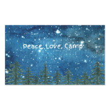 Schattigee Peace Love Camp-Sticker - ideaal voor k