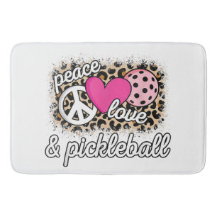 Schattigee Peace Love Pickleball speler Funny Pick Badmat