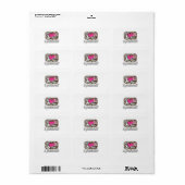 Schattigee Peace Love Pickleball speler Funny Pick Etiket (Full Sheet)