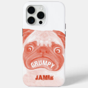 Schattigee Peachy Grumpy Puggy iPhone 15 Pro Max Hoesje