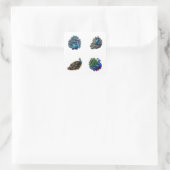 Schattigee Peacock 4 Pack Stickers (Tas)