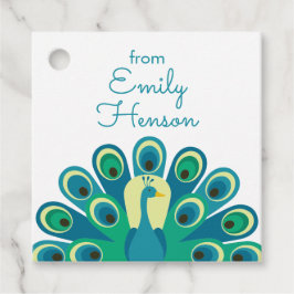 Schattigee Peacock gepersonaliseerde cadeau of gun Bedankjes Labels