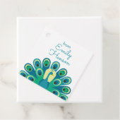 Schattigee Peacock gepersonaliseerde cadeau of gun Bedankjes Labels (In situ)