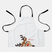 Schattigee Peaking Reindeer Custom Schort (Voorkant)