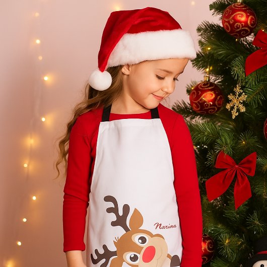 Schattigee Peaking Reindeer Custom Schort
