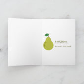 Schattigee Pear Verjaardag Kaart (Binnen)