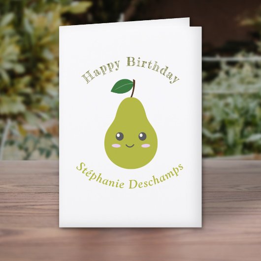 Schattigee Pear Verjaardag Kaart