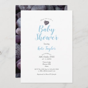 Schattigee Pebble Heart Baby shower / Sprinkle Kaart