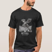 Schattigee peddelende eland in Bethel Maine kano M T-shirt (Voorkant)