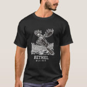 Schattigee peddelende eland in Bethel Maine kano M T-shirt (Voorkant)