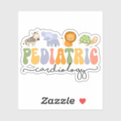 Schattigee pediatrische cardiologie PCICU-verpleeg Sticker (Vel)