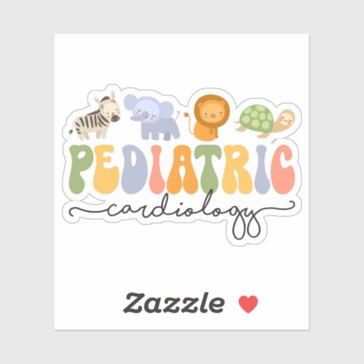 Schattigee pediatrische cardiologie PCICU-verpleeg Sticker (Vel)