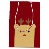 Schattigee Peekaboo Rendier Holiday Gift Bag Medium Cadeauzakje (Achterkant)