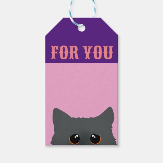 SCHATTIGEE PEEKING CAT CADEAU LABELS CADEAULABEL (Voorkant)