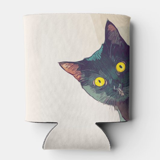 Schattigee Peeking Cat Design Koelbox Blikjeskoeler (Achterkant)