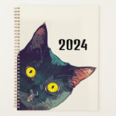 Schattigee Peeking Cat Design Planner/Organizer Planner (Voorkant)