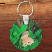 Schattigee Peeking Cat fotoprint Sleutelhanger (Voorkant)