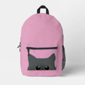 SCHATTIGEE PEEKING CAT ROZE RUGZAK (Voorkant)