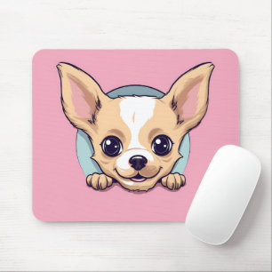 Schattigee Peeking Chihuahua Dog Muismat