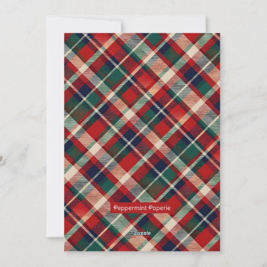 Schattigee Peeking Gopher Snowy Enchanted Forest Feestdagenkaart (Achterkant)