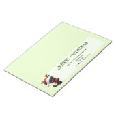 Schattigee Peeking Kerstkat Notitieblok (Schuin)