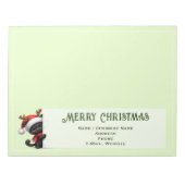 Schattigee Peeking Kerstkat  Notitieblok (Voorkant)