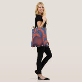 Schattigee Peeking Oranje Octopus Zee Leven Tote Bag (Op model)
