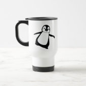 Schattigee Peeking Penguin Vakantie Gepersonalisee Reisbeker (Links)