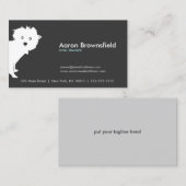 Schattigee Peeking Pup Grey Visitekaartje (Voorkant / Achterkant)