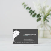 Schattigee Peeking Pup Grey Visitekaartje (Staand voorkant)