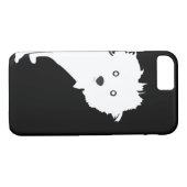 Schattigee Peeking Pup op zwart Case-Mate iPhone Case (Achterkant (Horizontaal))
