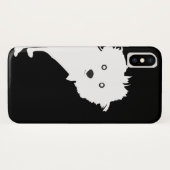 Schattigee Peeking Pup op zwart Case-Mate iPhone Case (Achterkant (horizontaal))