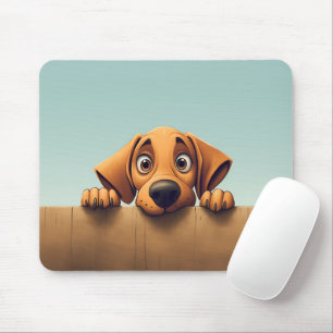 Schattigee Peeking Rhodesian Ridgeback Dog Muismat