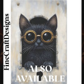 Schattigee Peeking Steampunk Black Kitten AP3 Deco Tissuepapier