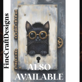 Schattigee Peeking Steampunk Black Kitten AP4 Deco Tissuepapier