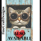 Schattigee Peeking Steampunk Tabby Kitten AP5 Deco Tissuepapier