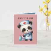 Schattigee peeking verpleegkundige voeg bericht be kaart (Gele Bloem)